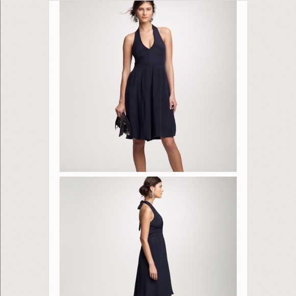 $120 NWT JCrew green Silk Tricotine Allegra Dress - Picture 2 of 6